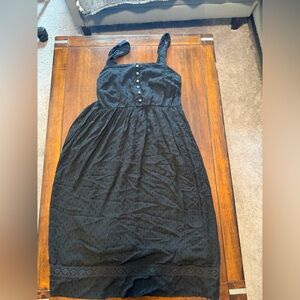 LOFT Black Lace Detail Dress
